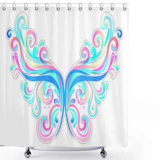 Personality  Pair Of Magical Fairy Wings  Shower Curtains
