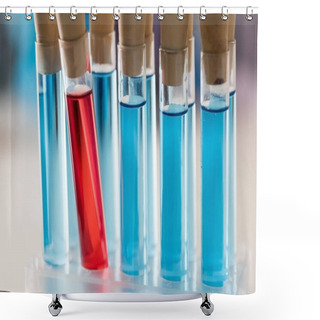 Personality  Test Tubes With Reagents Shower Curtains