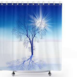 Personality  Snow Landscape Shower Curtains