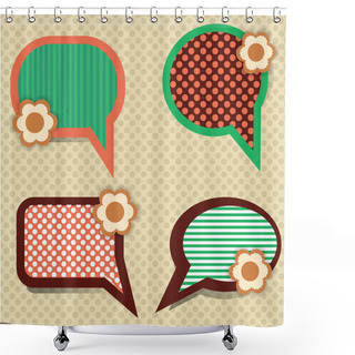 Personality  Vintage Frame Vector Illustration Shower Curtains