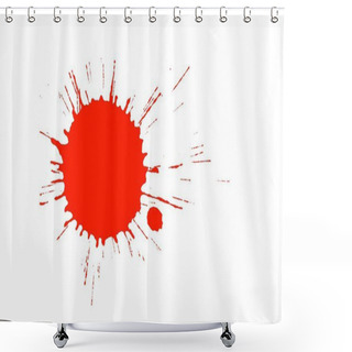 Personality  Red Paint Shower Curtains