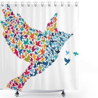 Personality  Abstract Bird. Shower Curtains