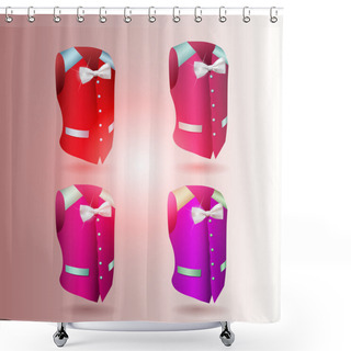 Personality  Vector Waistcoat,  Vector Illustration   Shower Curtains