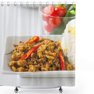 Personality  Spicy Fried Pork Shower Curtains