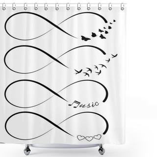 Personality  Infinity Symbols Shower Curtains
