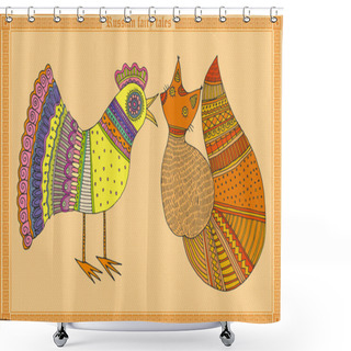 Personality  Russian Fairy Tales Animal Shower Curtains