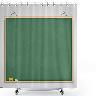 Personality  Big Horizontal Green Blackboard Shower Curtains