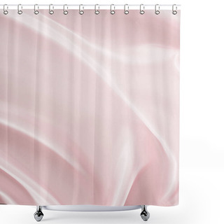 Personality  Light Pink Crumpled Satin Fabric Background Shower Curtains