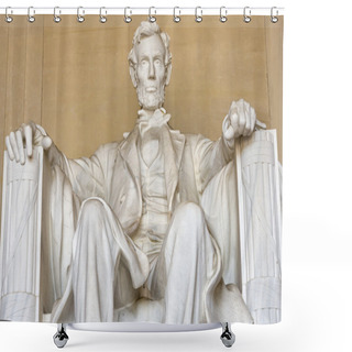 Personality  Abraham Lincoln Statue At Washington DC Memorial Shower Curtains