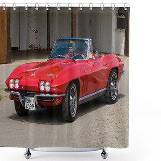 Personality  PAAREN IM GLIEN, GERMANY - MAY 26: Car Chevrolet Corvette C2 Sting Ray Convertible, 