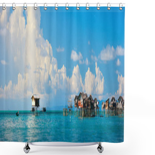 Personality  Sea Gypsy Village Shower Curtains