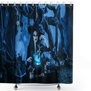 Personality  Witch Dark Halloween Shower Curtains