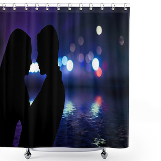 Personality  Couple Illustration Shower Curtains