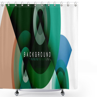 Personality  Abstract Background Circle Design Shower Curtains