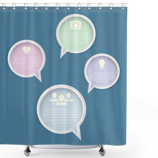 Personality  Speech Bubbles Set Vector Illustration  Shower Curtains