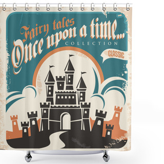 Personality  Retro Castle Illustration Shower Curtains