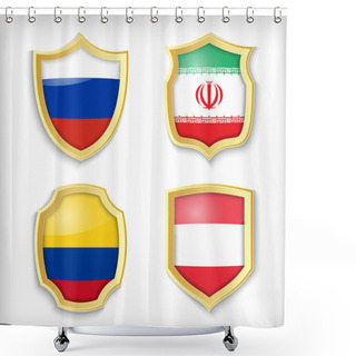 Personality  Flags Signs Vector Illustration   Shower Curtains