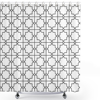 Personality  Seamless Pattern In Islamic Style Shower Curtains