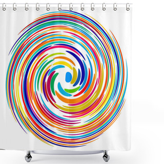 Personality  Twist, Swirl, Sworl Circular Spiral Design Element - Stock Vector Illustration, Clip-art Graphics Shower Curtains