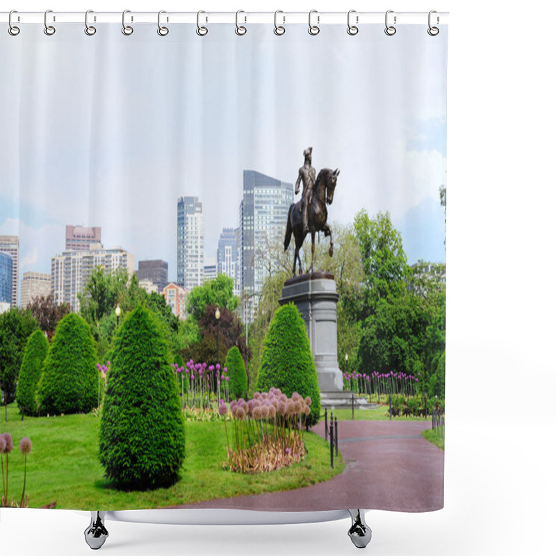 Personality  Boston Common park garden shower curtains