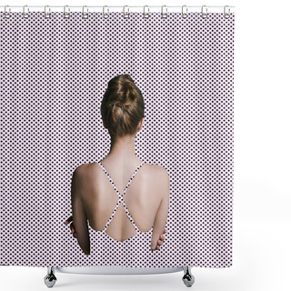 Personality  Woman With Slim Body Shower Curtains