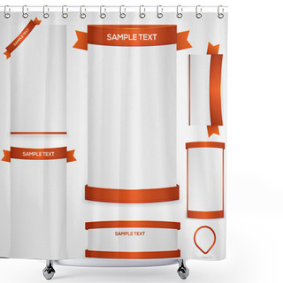 Personality  Set Of Different Vector Fonts Shower Curtains