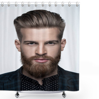 Personality  Stylish Bearded Man Shower Curtains