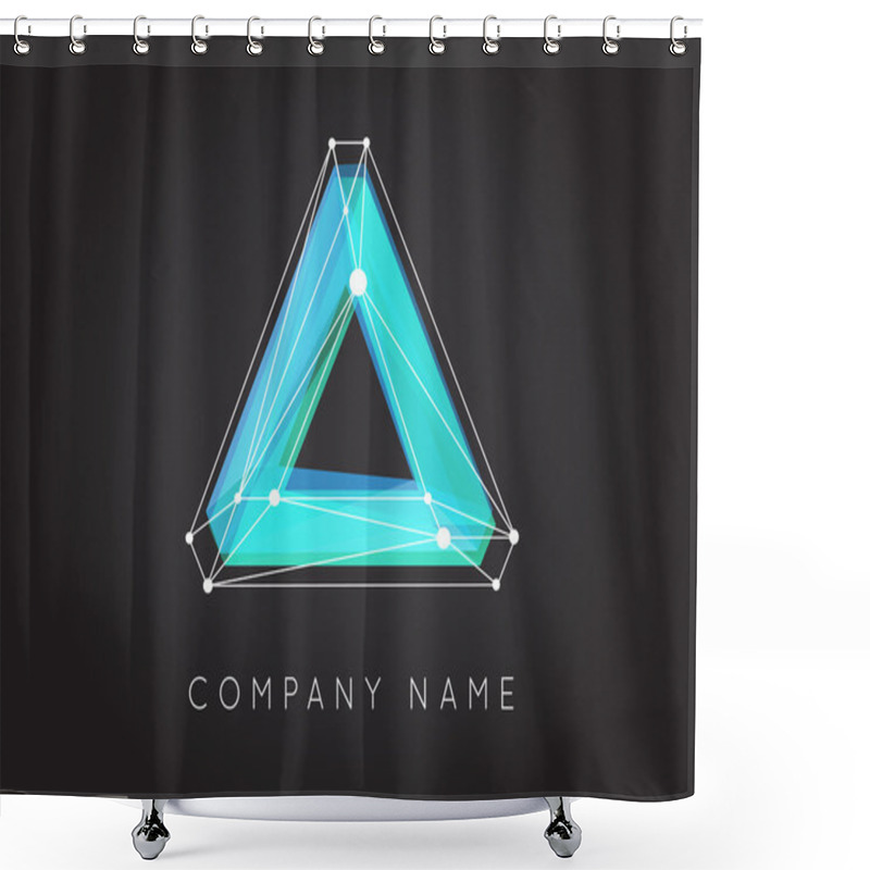 Personality  Geometric Shapes, Vector Logo Shower Curtains