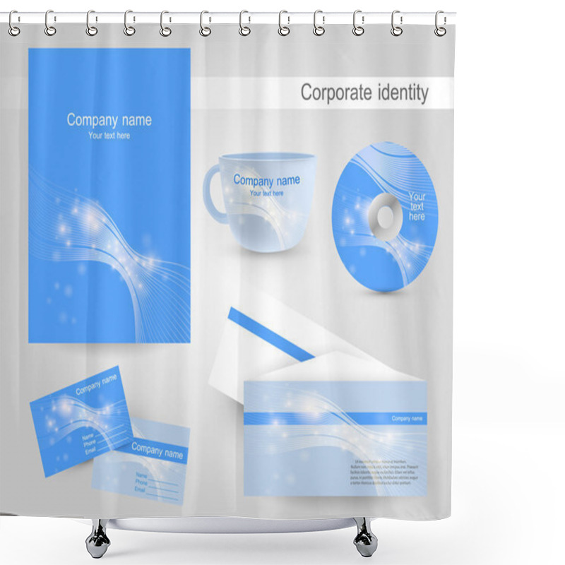 Personality  Set Of Templates Corporate Identity Shower Curtains