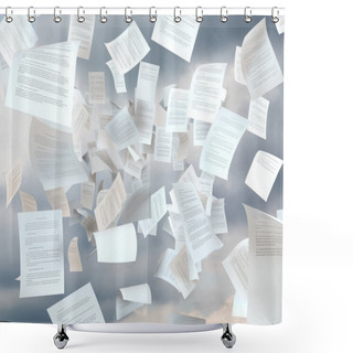 Personality  Tax Papers Falling Shower Curtains