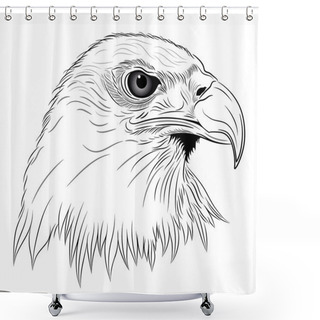 Personality  Abstract Eagle In The Form Of A Tattoo Shower Curtains