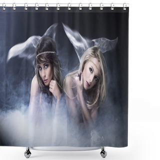 Personality  Two Women Like Siren Shower Curtains