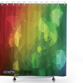 Personality  Polygonal Rainbow Background. Rainbow Colors Shower Curtains