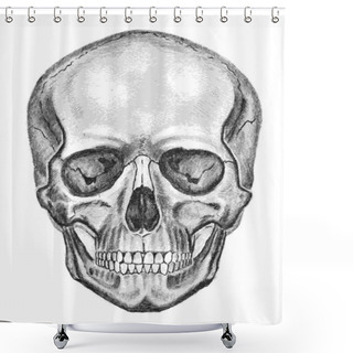 Personality  Skull. Trace, Don't Easy Edit Shower Curtains