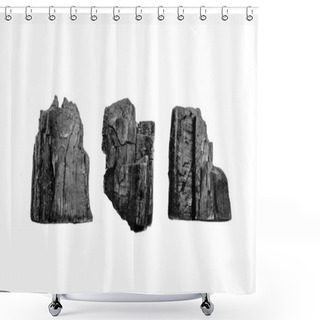 Personality  Natural Fire Ashes With Dark Black Coals Shower Curtains