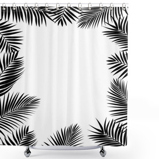 Personality  Palm Leaf Silhouette Shower Curtains