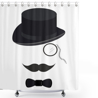 Personality  Retro Man Attributes Shower Curtains