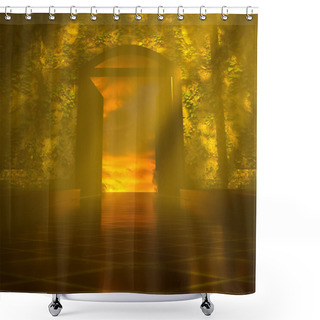 Personality  3d Heaven's Door. Shower Curtains