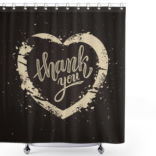 Personality  Thank You Handwritten Illustration Shower Curtains