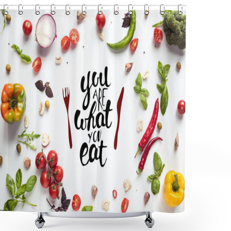 Personality  fresh vegetables and herbs shower curtains