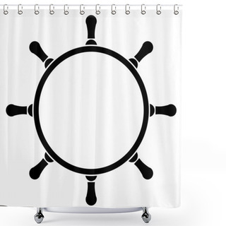 Personality  Vector Illustration Of Steering Wheel Shower Curtains