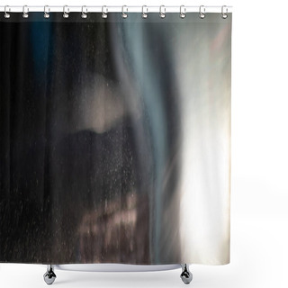 Personality  Small Drops Of Water Beaten By The Sun In The Counter-jour Form Gray Abstractions Shower Curtains