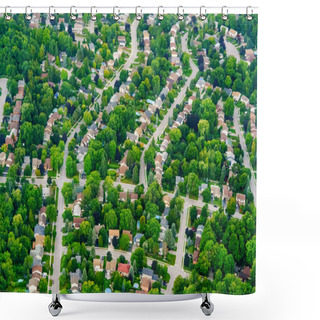 Personality  Aerial View Of Houses In Residential Suburb Shower Curtains