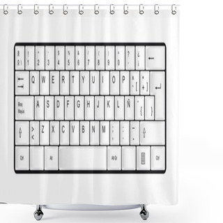Personality  Keyboard Shower Curtains