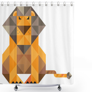 Personality  Strong Lion - The King Of Beasts Shower Curtains