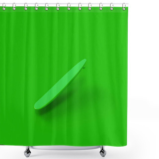 Personality  Green Surfboard 3d Illustration 3d Rendering Shower Curtains