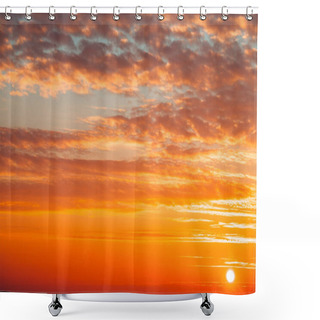 Personality  Cloudscape And Dramatic Blue Sky, Sunrise Shot Shower Curtains