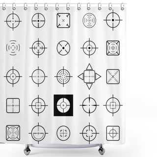 Personality  The Crosshair Icon Set Shower Curtains