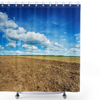 Personality  Freshly Ploughed Field Shower Curtains