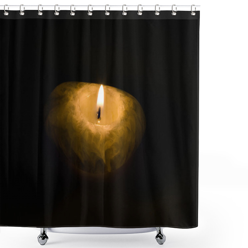Personality  Burning Candle Shower Curtains
